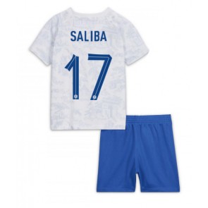 Francie William Saliba #17 Dětské Venkovní dres komplet MS 2022 Krátký Rukáv (+ trenýrky)